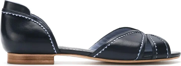 Iberica leather flat sandals
