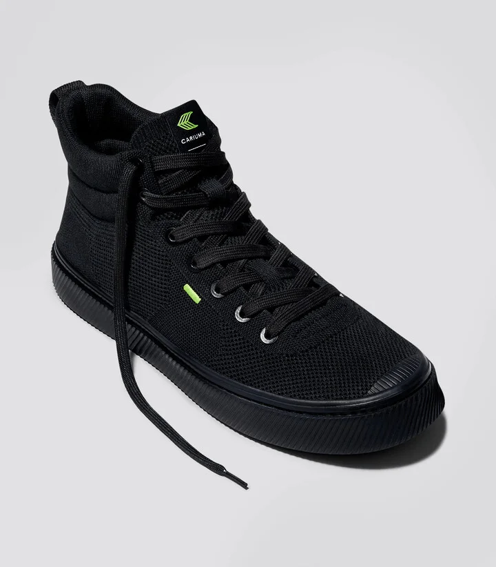 IBI High All Black Knit Sneaker Men - Image 2