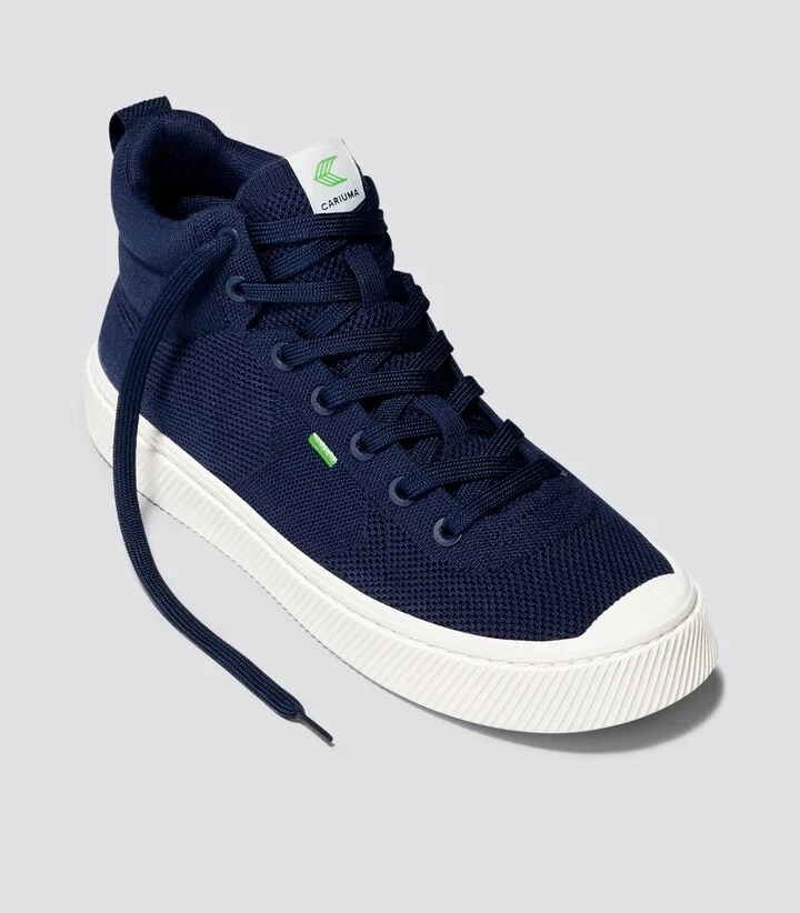 IBI High Navy Knit Sneaker Men - Image 10