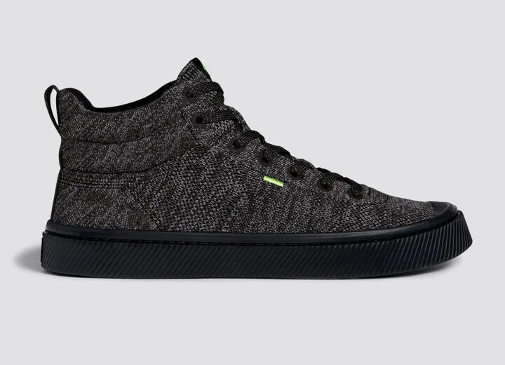 IBI High Stone Black Knit Sneaker Men - Image 3
