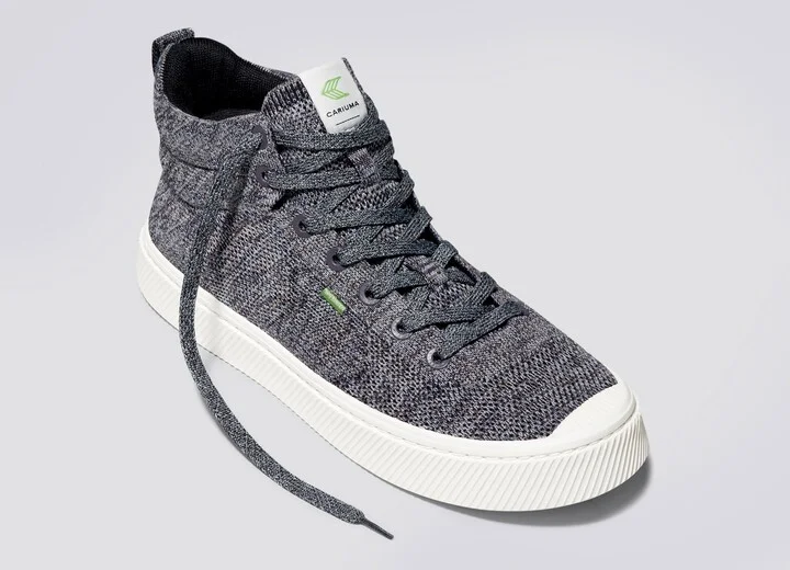 IBI High Stone Grey Knit Sneaker Men - Image 4