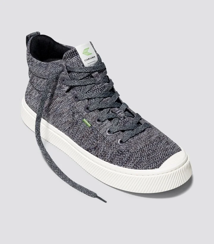 IBI High Stone Grey Knit Sneaker Men - Image 10
