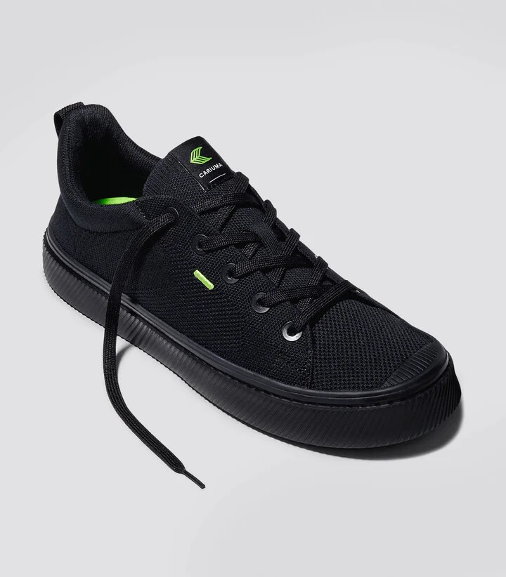 IBI Low All Black Knit Sneaker Men - Image 2