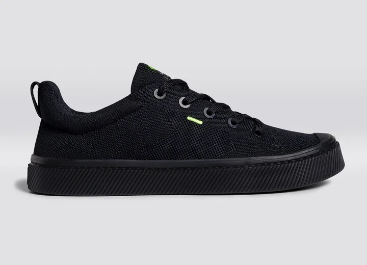 IBI Low All Black Knit Sneaker Men - Image 3