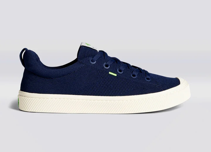 IBI Low Navy Knit Sneaker Men - Image 3