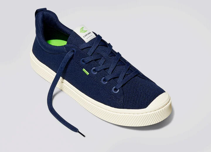 IBI Low Navy Knit Sneaker Men - Image 6