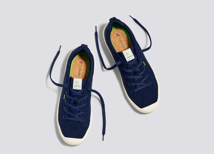 IBI Low Navy Knit Sneaker Men - Image 8