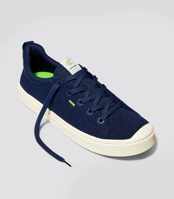 IBI Low Navy Knit Sneaker Men - Image 11