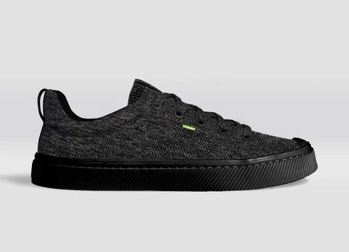 IBI Low Stone Black Knit Sneaker Men - Image 3