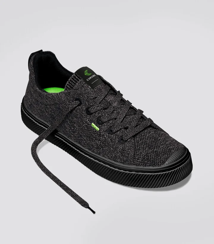 IBI Low Stone Black Knit Sneaker Women - Image 2