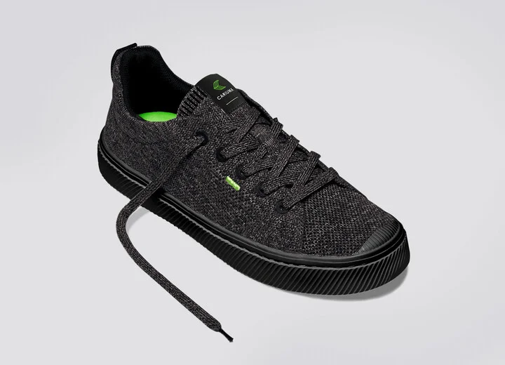 IBI Low Stone Black Knit Sneaker Women - Image 4