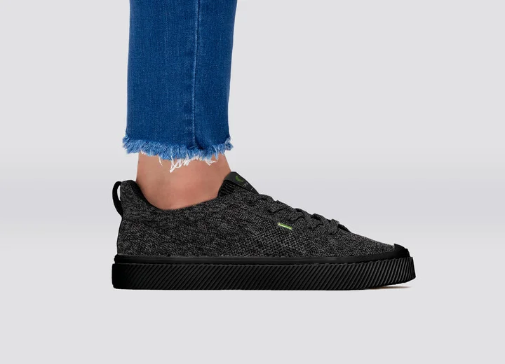 IBI Low Stone Black Knit Sneaker Women - Image 9