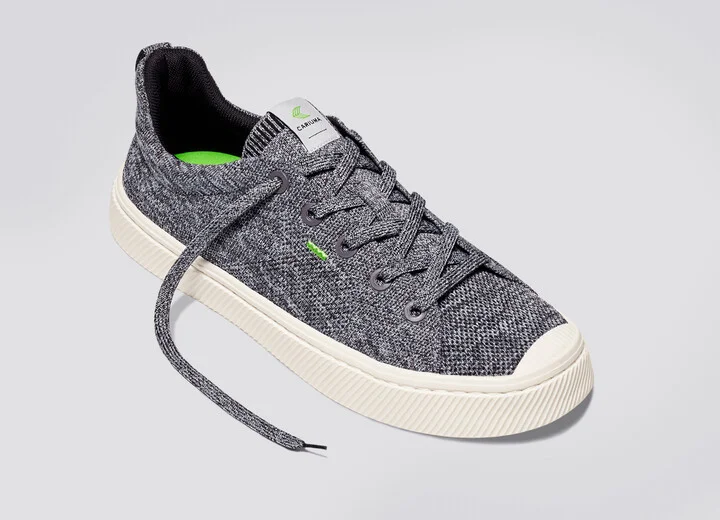 IBI Low Stone Grey Knit Sneaker Men - Image 4