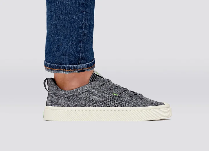 IBI Low Stone Grey Knit Sneaker Men - Image 9