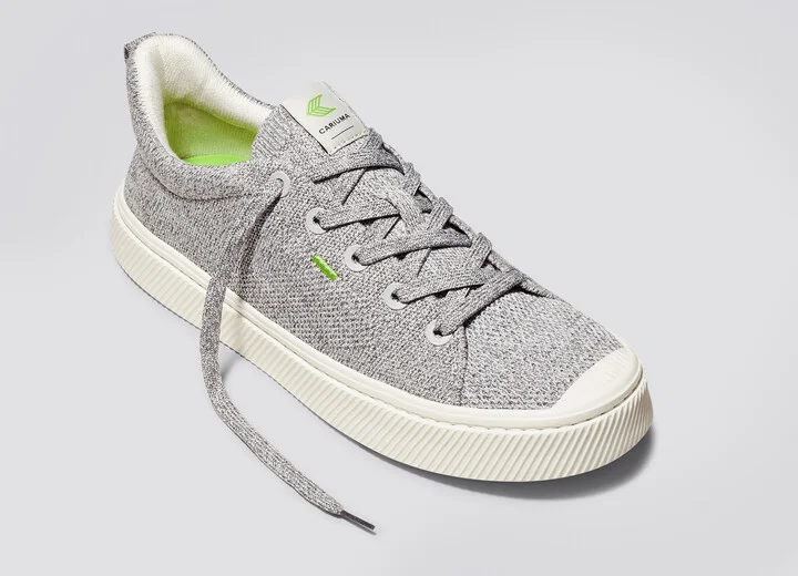 IBI Low Stone Light Grey Knit Sneaker Men - Image 4