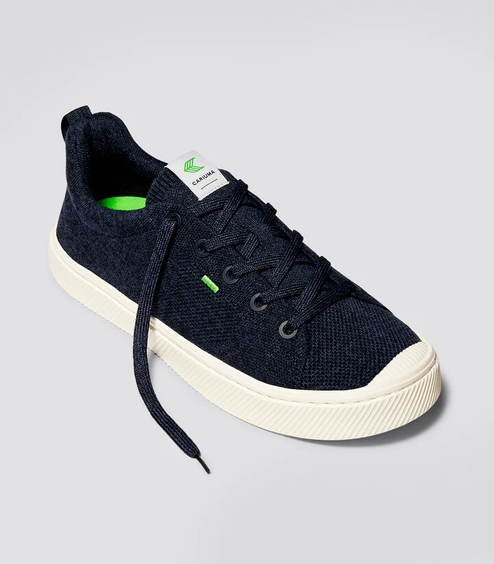 IBI Low Stone Navy Knit Sneaker Men - Image 2