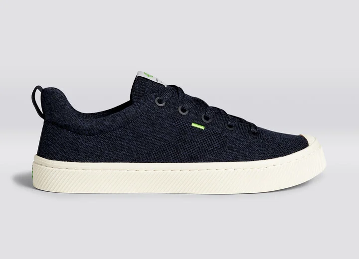 IBI Low Stone Navy Knit Sneaker Men - Image 3