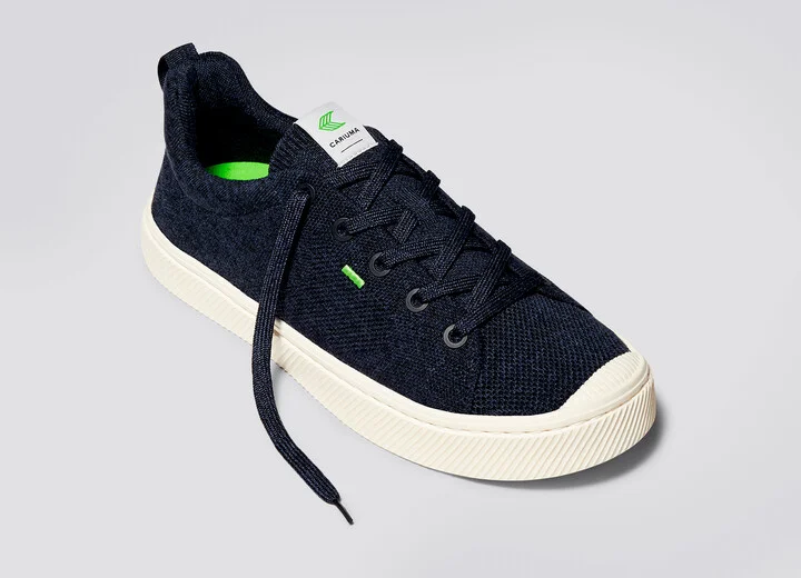 IBI Low Stone Navy Knit Sneaker Men - Image 6