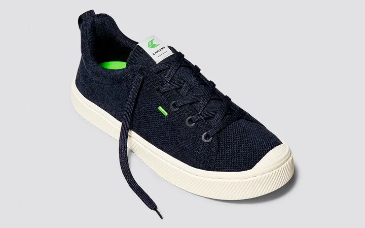 IBI Low Stone Navy Knit Sneaker Men - Image 11