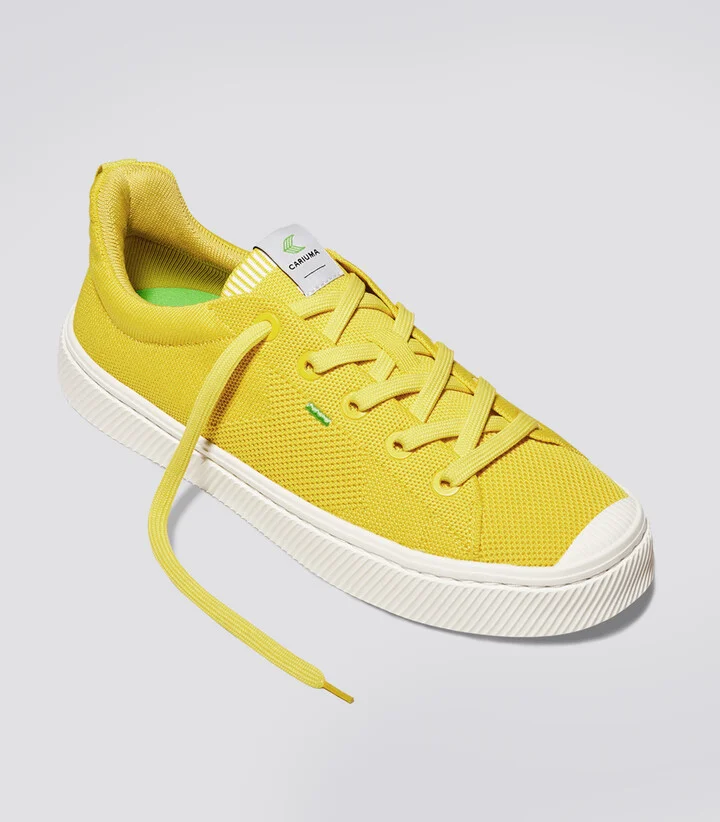 IBI Low Sun Yellow Knit Sneaker Men - Image 2