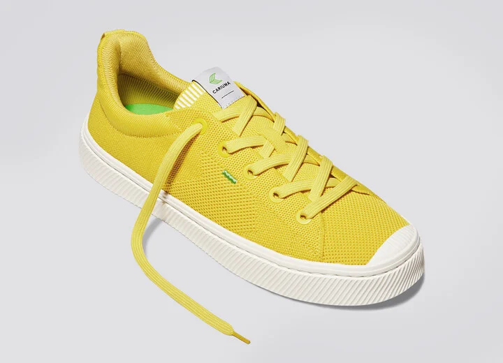 IBI Low Sun Yellow Knit Sneaker Men - Image 4