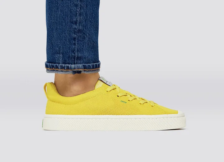 IBI Low Sun Yellow Knit Sneaker Men - Image 9