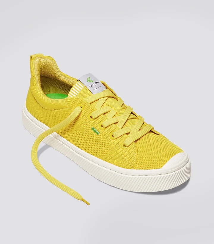 IBI Low Sun Yellow Knit Sneaker Women - Image 2
