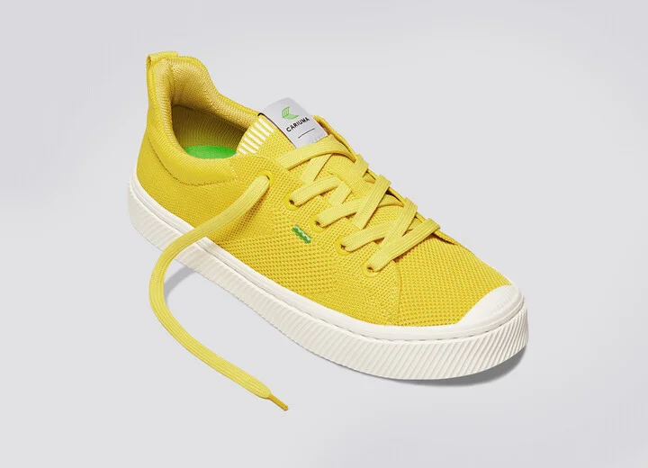 IBI Low Sun Yellow Knit Sneaker Women - Image 4