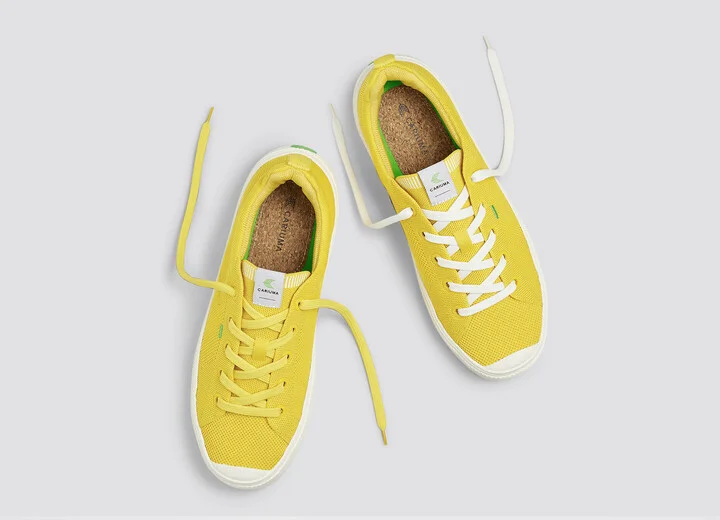 IBI Low Sun Yellow Knit Sneaker Women - Image 8