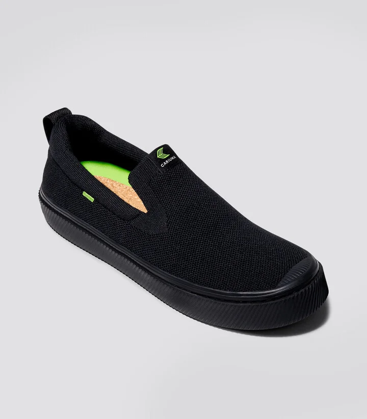 IBI SLIP-ON All Black Knit Sneaker Women - Image 2