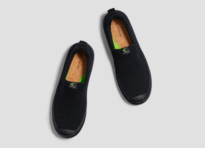 IBI SLIP-ON All Black Knit Sneaker Women - Image 7