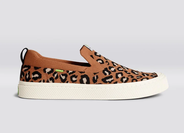IBI SLIP-ON Leopard Print Knit Sneaker Men - Image 3
