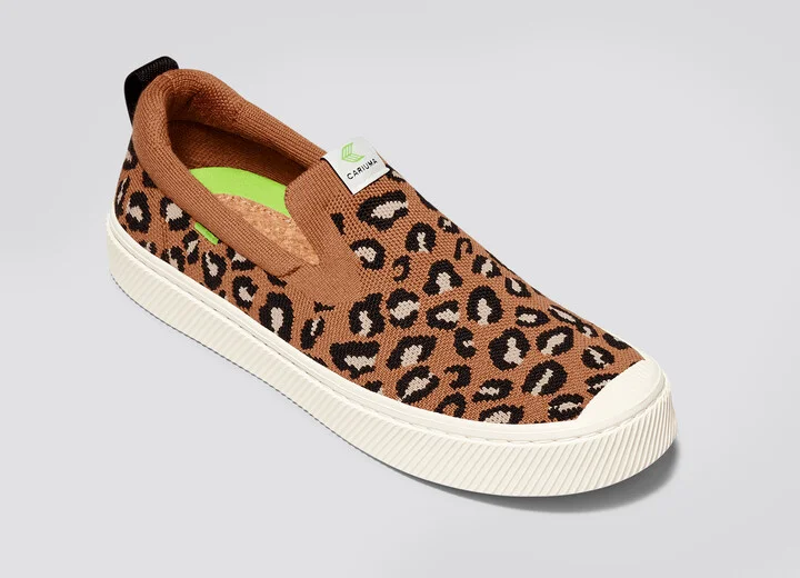 IBI SLIP-ON Leopard Print Knit Sneaker Men - Image 5