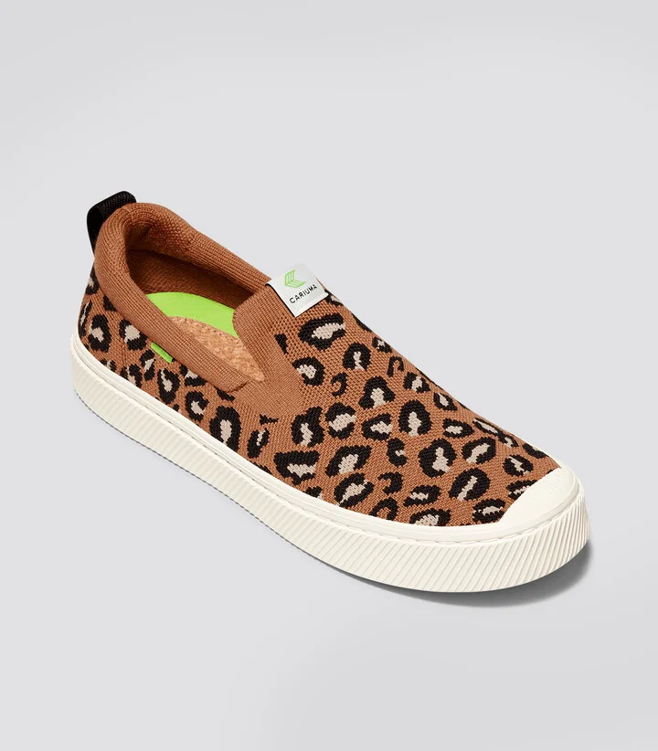 IBI SLIP-ON Leopard Print Knit Sneaker Men - Image 10