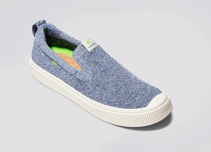 IBI SLIP-ON Stone Blue Knit Sneaker Men - Image 4