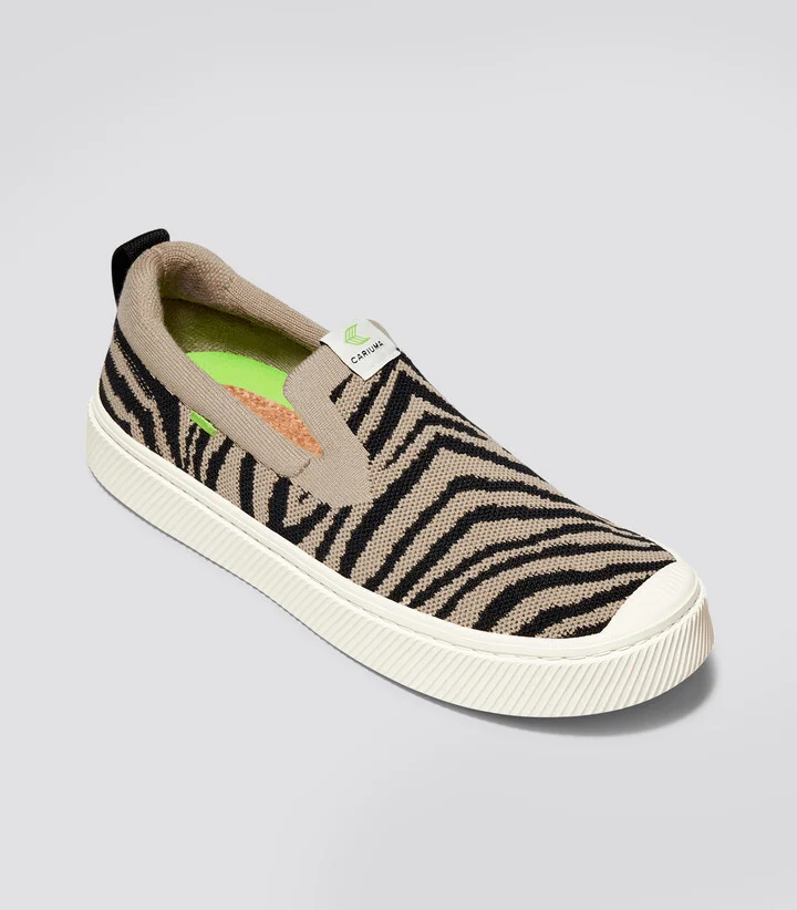 IBI SLIP-ON Zebra Print Knit Sneaker Men - Image 2