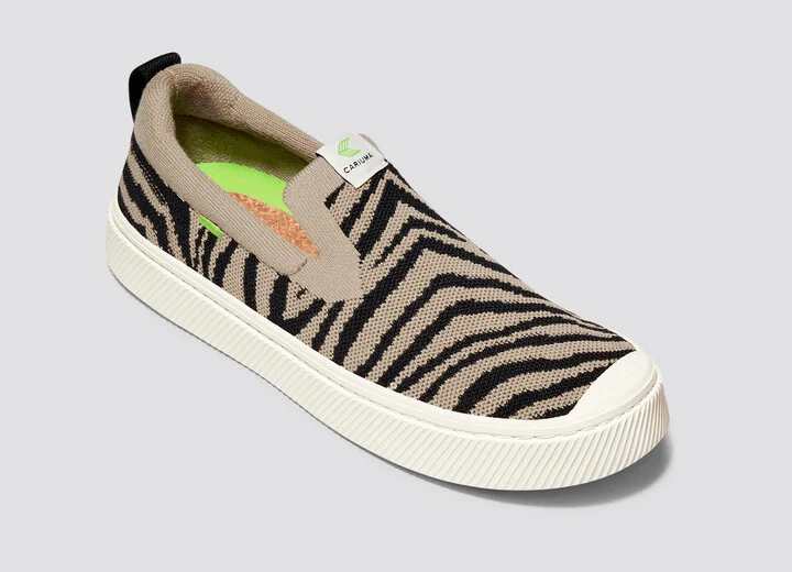 IBI SLIP-ON Zebra Print Knit Sneaker Men - Image 4