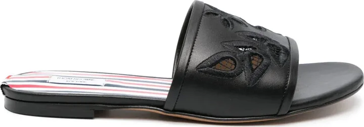 Icon Claquette leather slides