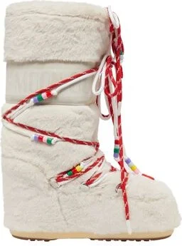 Icon faux fur beads boots