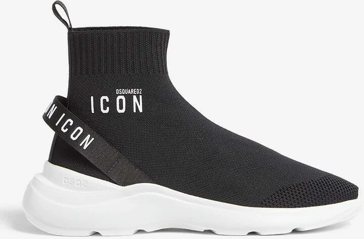 Icon Fly High-Top Stretch Knit Sneakers