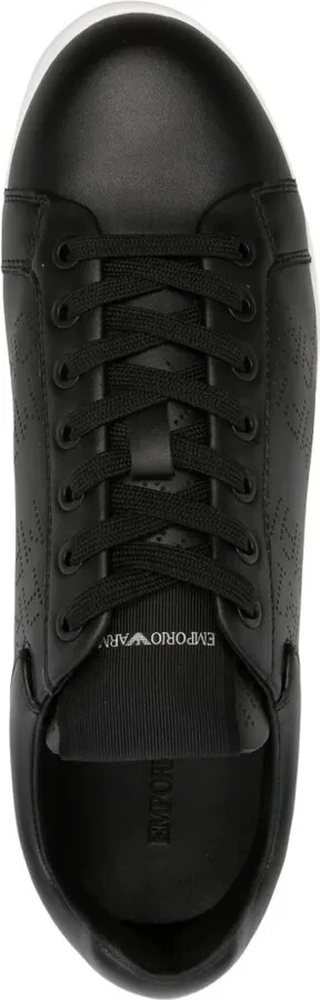 Icon logo-perforated leather sneakers - Image 4