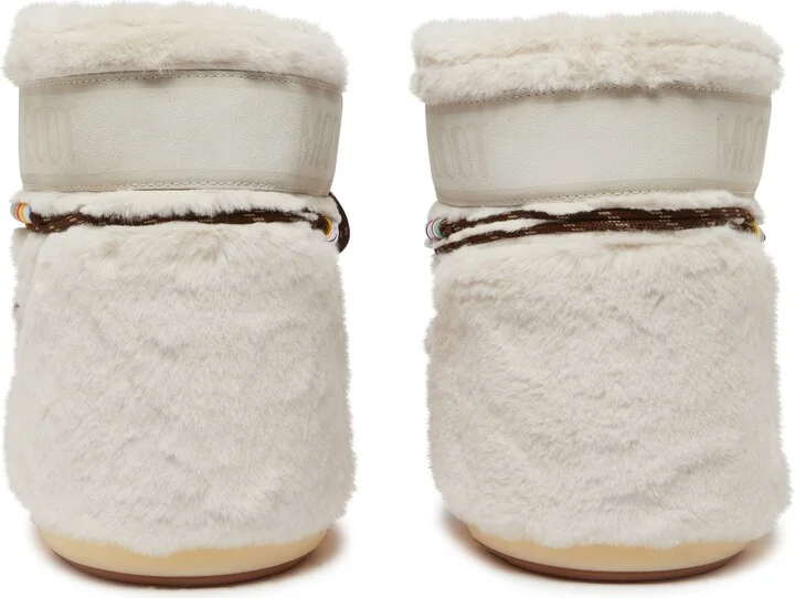 Icon Low faux fur beads ankle boots - Image 4