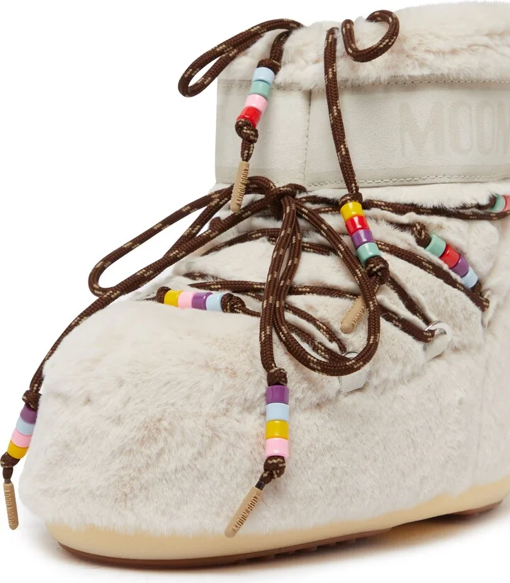 Icon Low faux fur beads ankle boots - Image 6