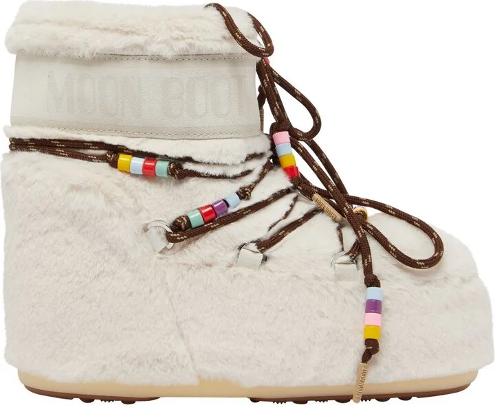 Icon Low faux fur beads ankle boots - Image 9