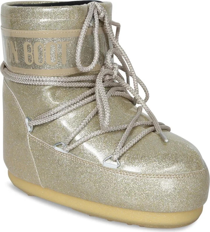 Icon Low Glitter Gold Boots - Image 2