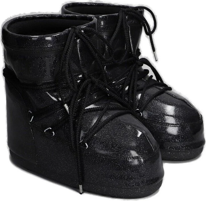 Icon Low Glitter Lace-up Boots - Image 3