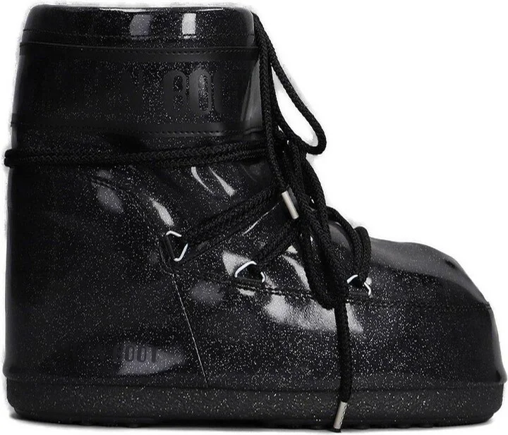 Icon Low Glitter Lace-up Boots