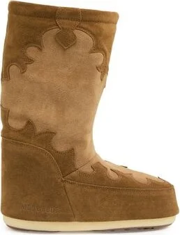 Icon suede embroidery boots