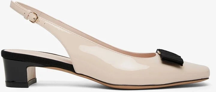 Iconic bow slingback pumps