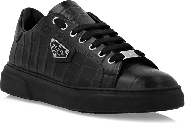 Iconic Plein-plaque crocodile-effect sneakers - Image 2